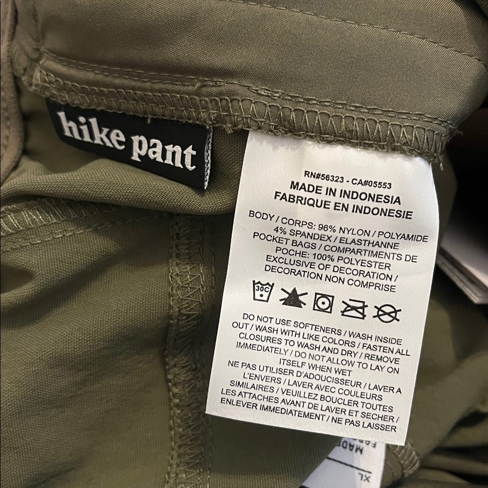 Nike ACG Hiking Pants Women's XL UV Protection Repel Belt zip pockets green $140 - Picture 5 of 10
